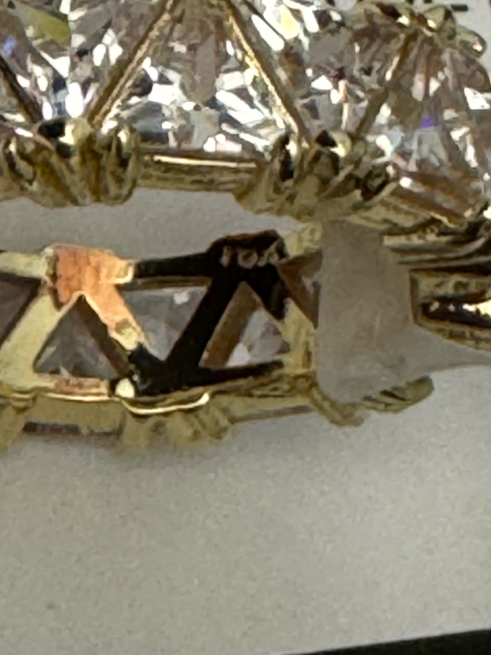 18k 6ct Trillion Eternity Band - Picture 11 of 11
